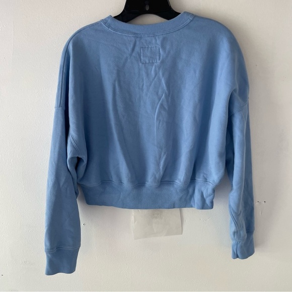 Abercrombie & Fitch Fleece Embroidered Cropped Crewneck Sweatshirt 37314 - Picture 3 of 10